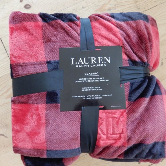 Ralph Lauren Bedding Ralph Lauren Red Black Buffalo Plaid New